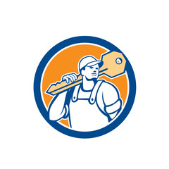 Locksmith Carry Key Circle Retro