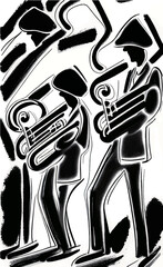 Jazz Trumpeter Recital Poster Vector Illustration - 530466772