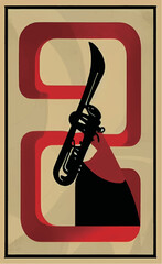 Saxophone Concert Poster Vector Illustration - 530466941