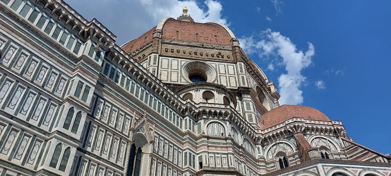 Looking Up at the Side View of the Duomo in Florence