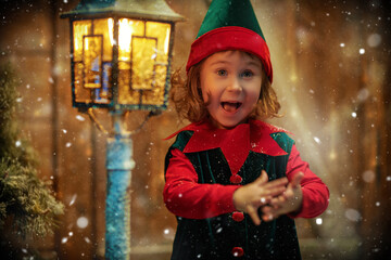 joyful girl elf