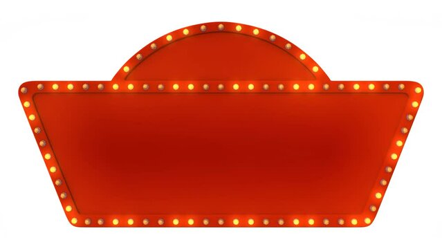 Frame and gold light polygon style on white background. 3d rendering