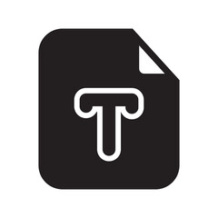 Font Type Files Icon Solid Style