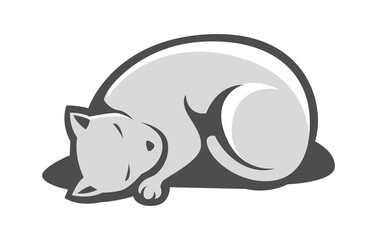 Sleeping Dog Logo Design Template