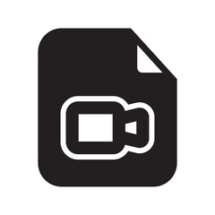 Video Files Icon Solid Style