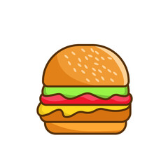 hamburger isolated on white