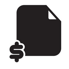 Finance Files Icon Solid Style