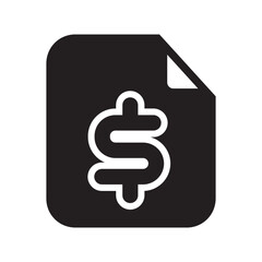 Finance Files Icon Solid Style