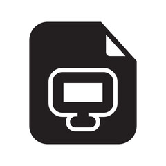 Computer File Icon Solid Style