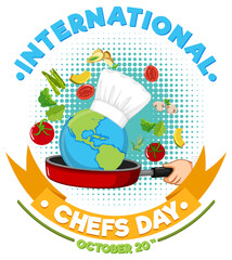 Fototapeta premium International Chef Day Poster Design