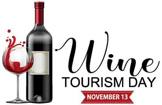 Wine Tourism Day Font Logo Design