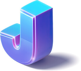 Isometric 3D Letter J