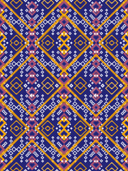 thai art pattern seamless pattern with shapes 
seamless geometric pattern with triangles 
Ethnic Pattern bule yellow
