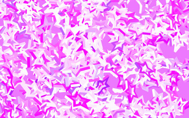 Light Purple vector template with sky stars.