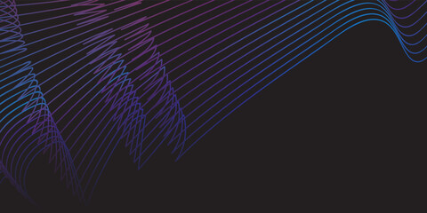 Abstract black background with purple red lines