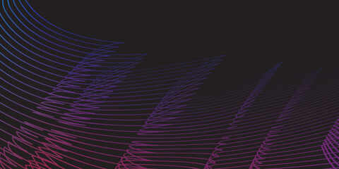 Abstract black background with purple red lines
