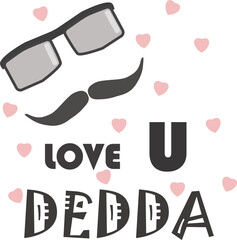 Happy Father's Day greeting card template. You are the best dad. I love you. Father's Day Banner, flyer, invitation, congratulation or poster design. Father's day concept. Vector illustration.