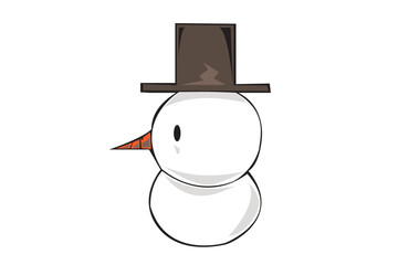 snowman with a hat