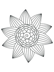 Forest flowers and leaves. Vector coloring book for adults and children. Hand-drawn illustration. Floral ornament is good for web, print, and stencil
Flowers Coloring Page 