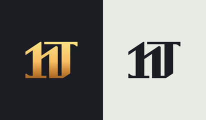 Initial HT TH T H Monogram Logo Template. Initial Based Letter Icon Logo