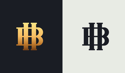 Fototapeta premium Initial HB BH H B Monogram Logo Template. Initial Based Letter Icon Logo