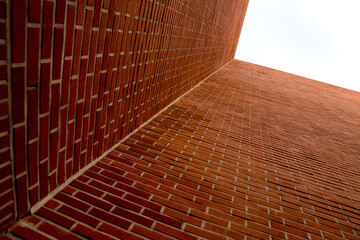 high red brick wall