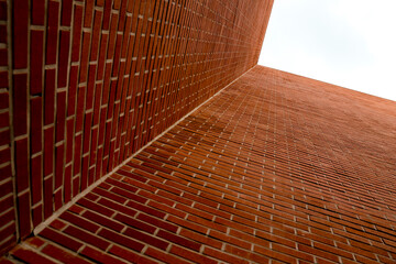 Obraz premium high red brick wall