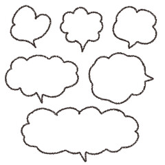 クレヨン素材　ふきだしセット