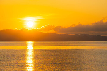 Beautiful sunrise over the sea