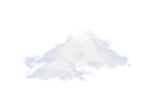 3d render white clouds isolate on transparent PNG background. white smoke render effect.