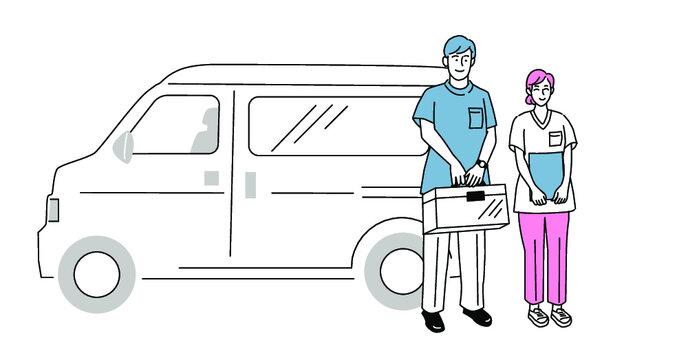 訪問診療/訪問歯科/在宅医療ケア/ヘルパー/ホームケア/ホームドクター/訪問車両