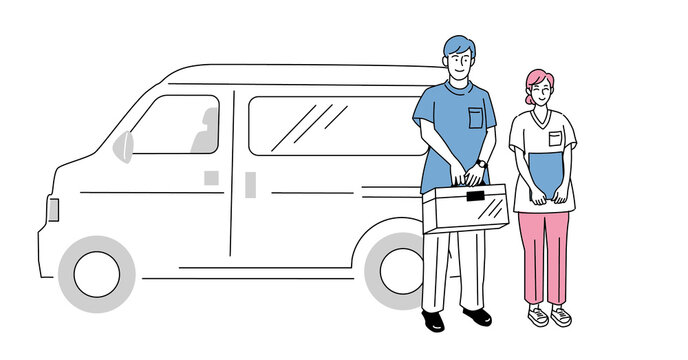 訪問診療/訪問歯科/在宅医療ケア/ヘルパー/ホームケア/ホームドクター/訪問車両