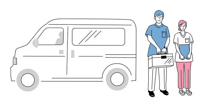 訪問診療/訪問歯科/在宅医療ケア/ヘルパー/ホームケア/ホームドクター/訪問車両