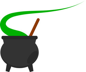 Halloween witch cauldron