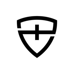 shield icon vector design minimalist 