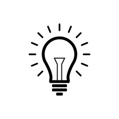 light bulb icon vector design minimalist
