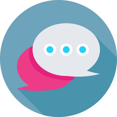 Chat Bubble Colored Vector Icon