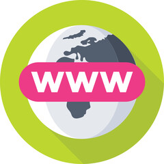 Www Colored Vector Icon