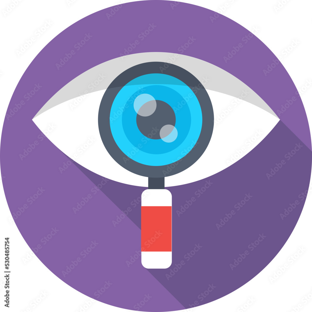 Sticker vision colored vector icon