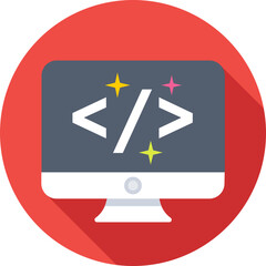 Coding Colored Vector Icon