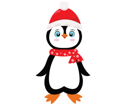 winter holiday new year christmas penguin
