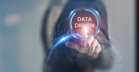 Data driven marketing concept. Collecting big data and analytics, personalized and contextual...