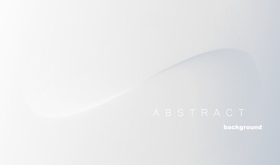 Wave trendy geometric abstract background with white and grey gradient. Futuristic web layout or poster design.