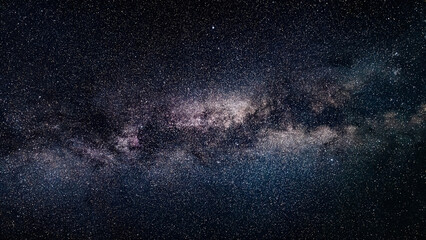 Milky Way galaxy in dark night sky