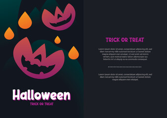 Halloween greeting cards background. Halloween illustration template for banner, poster, flyer, sale, and all design.
