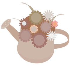 WATERING CAN FILLED WITH FLOWERS
