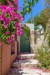 Fototapeta na wymiar View of the beautiful Assos village in kefalonia island, ionian, west Greece. 