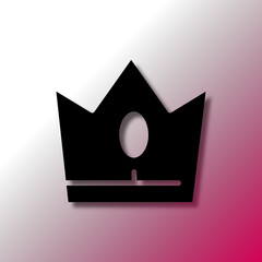 black crown in flat icon