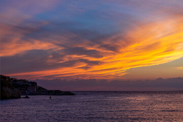 Obraz premium Bord de mer au crépuscule