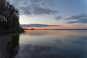Quiet evening by the lake.